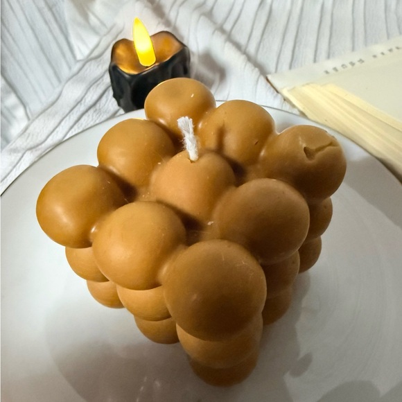 Chocolates Scented Bubble Cube Candle Handmade Soy Wax  2.25” - Picture 5 of 5